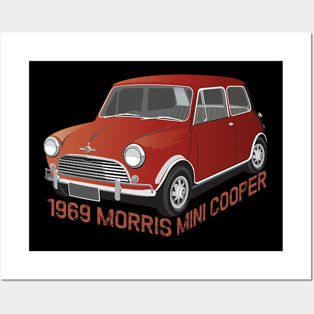 Morris Mini Cooper1969 Wall Art by mypointink